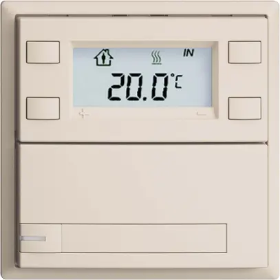 Pulsante RTH INC KNX 1×EDIZIOdue F crema, con carta+LED RGB 