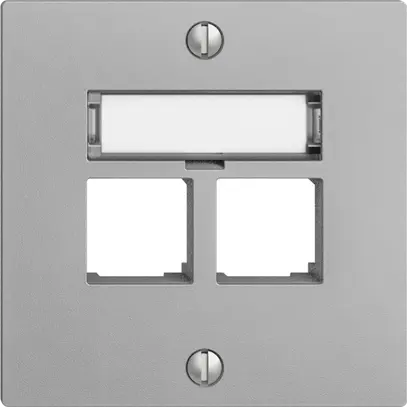 Kit di montaggio S-One EDIZIOdue F per 2×RJ45 diritto, silver 