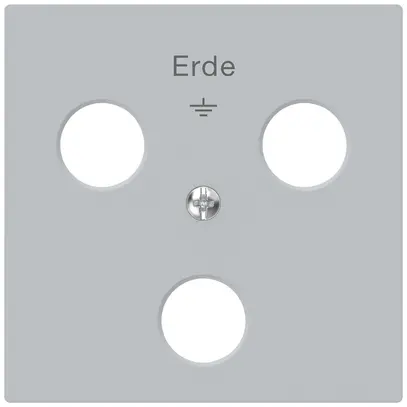 Plaque frontale Hager kallysto pour prise de terre à 3 fiches Woertz gris clair 