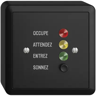Stazione da porta AP EDIZIOdue nero, per segnale di chiamata, francese 