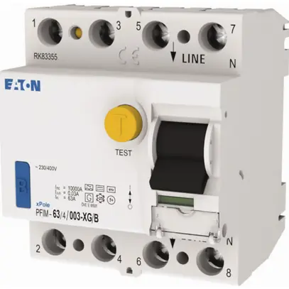 Interrupteur différentiel Eaton PFIM 4P 63A 30mA type XG/B 