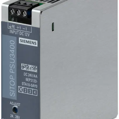 Alimentazione Siemens SITOP, IN: 12VDC, OUT: 24VDC/4A 