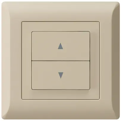 Poussoir pour stores ENC kallysto.line avec 2 touches beige bornes enfichables 