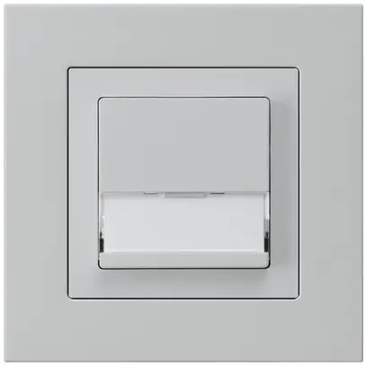 Poussoir de sonnerie ENC kallysto.pro A/1L gris clair avec porte-étiquette 