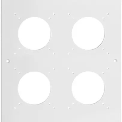 Placca di montaggio INC 4×2 Feller NEVO, per combinazione, con 8 fori NUP, grc 