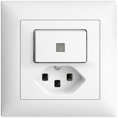 Combinaison lum. ENC 6/1L+T23 EDIZIOdue blanc, lentille LED jaune 