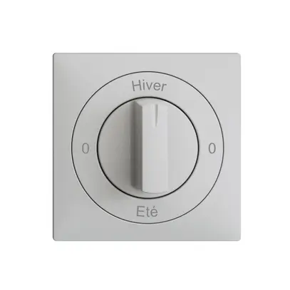 Kit front. 0-Hiver-0-Eté EDIZIOdue gris clair 60×60mm pour interr.rot 