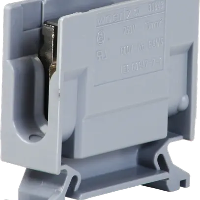 Morsetto di derivazione Woertz 6…16mm² 76A 750V vite 2×1 guida DIN 35mm gr 