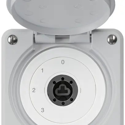 Interrupteur à clé ENC robusto IP55 avec clapet sans cylindre S5/1P gris 