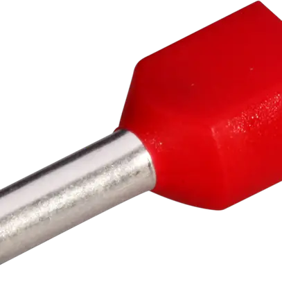 Capocorda doppio isolato 2×1mm²/8mm rosso 