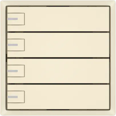 Pulsante KNX RGB EDIZIO.liv SNAPFIX® sensore temp.RGB-LED 4× com.1T cr 