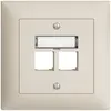 Kit di montaggio INC S-One EDIZIOdue FMI per 2×RJ45 diritto, crema 