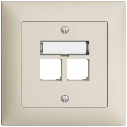 UP-Montageset S-One EDIZIOdue FMI für 2×RJ45 gerade, crema 