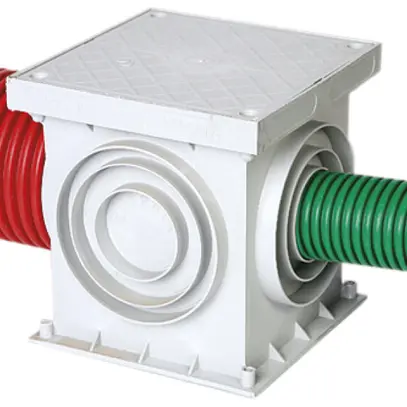 Boîte de sol KSR-Quadro 400×400 gris 