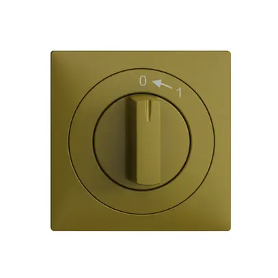 Kit frontale EDIZIOdue 0<-1 olive 60×60mm per pulsante girevole 