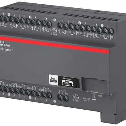 Actionneur de jalousie AMD ABB-free@home BA-M-8.230.1.1, 8-fois, 6A/230VAC 