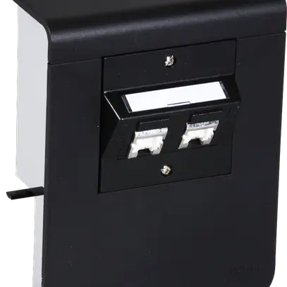 Support d'appareil Hager pour SL20080 noir, 2×cat.6 