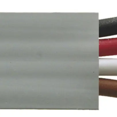 Câble plat Woertz Multibus 4×1.5mm² sans halogène gris Eca Une longueur