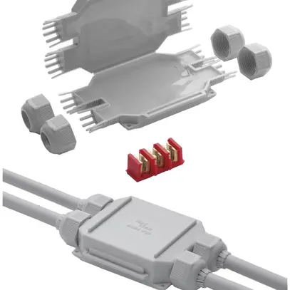 Manchon de jonction Raytech BOB4, a.gel, câble Ø 8…13mm, IP68 gris 