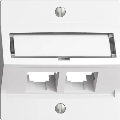 Montageset S-One EDIZIOdue F für 2×RJ45 schräg, weiss 