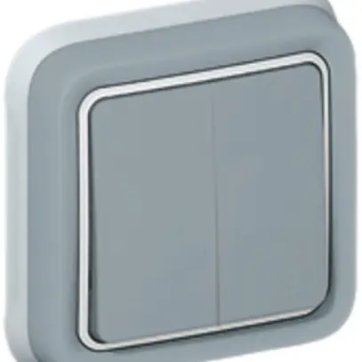 Pulsante per tapparella INC PLEXO grigio 2×A/1L 