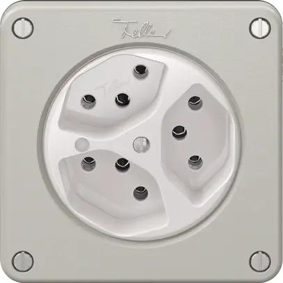 Prise NEVO, 3×T13, a.LED, gris clair 