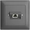 Presa di raccordo INC 1×RJ45/u 4P ITplus EDIZIOdue grigio scuro 