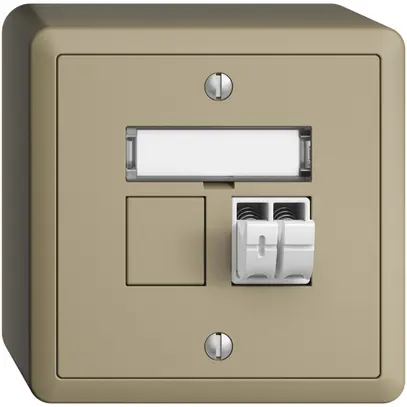 Prise audio AP Push Type EDIZIOdue FX, 1×, kit d'inscription, sand 