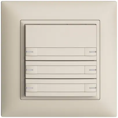 Pulsante INC KNX 6×EDIZIOdue crema RGB con LED con inserto carta 