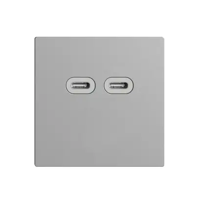 Presa USB 18W 2×tipo C Feller EDIZIOdue F 230V 3600mA silver 