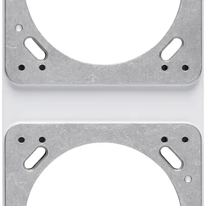 Placca di montaggio INC robusto 2×1 bianco 