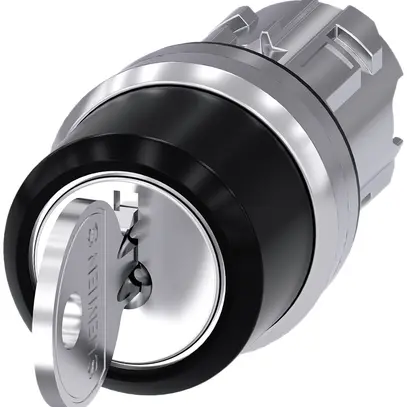 Interrupteur à clé Siemens SIRIUS ACT RONIS I-O-II (I/O/II) métal brillant 