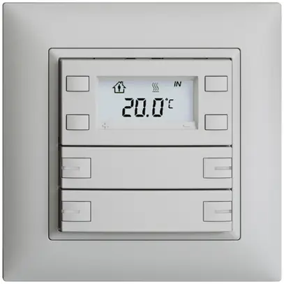 Poussoir RTH ENC KNX 4× EDIZIOdue FMI gris clair, avec LED RGB 