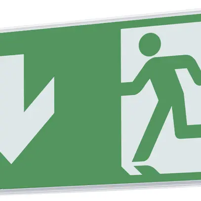 Lampada di segnalazione d'emergenza LED AP AWKC-W-411-AT-BZS 4W 1h 340×170×60mm 