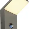 Lampada a muro LED SLV ORDI, 9W 740lm 3000K con sensore IP44 antracite 