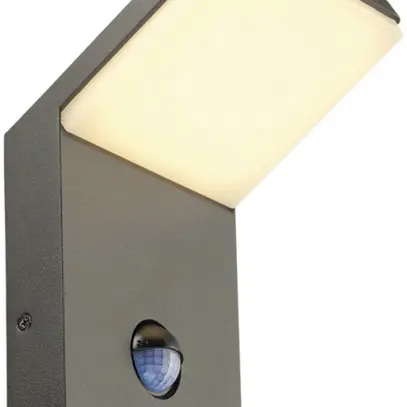 Applique LED SLV ORDI, 9W 740lm 3000K avec senseur IP44 anthracite 