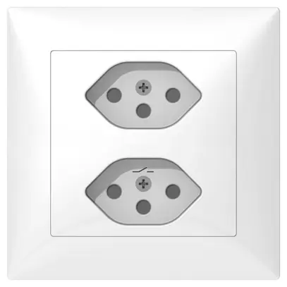 Presa INC Sidus B 2×T13S bianco lucido 