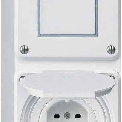 Combi AP 2×1 HA robusto schema 3/tipo 15 morsetti a innesto con coperchio bianco 