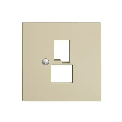 Plaque frontale EDIZIOdue vanille pour prise DSL à large bande 