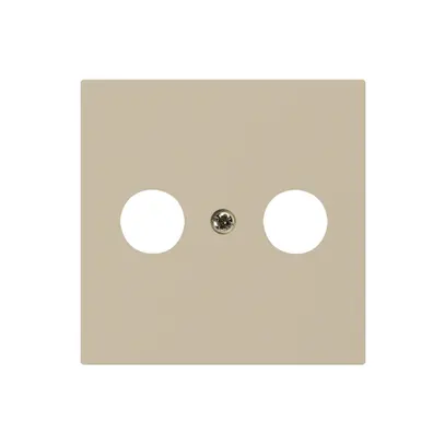 Placca frontale kallysto beige per R/TV 60×60mm 