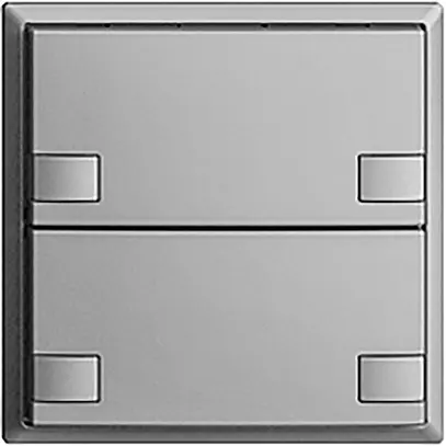 Poussoir ENC KNX 2× EDIZIOdue colore silver RGB sans LED 