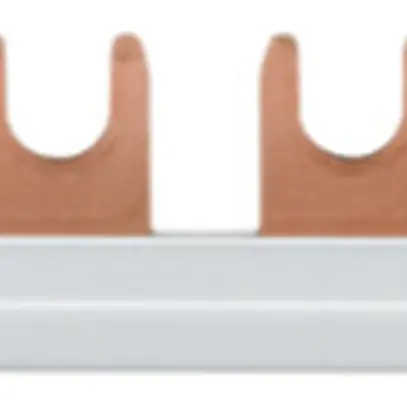 Peigne de raccordement Hager KD 1P 1L fourche 16mm² 80A 210×12mm blanc 