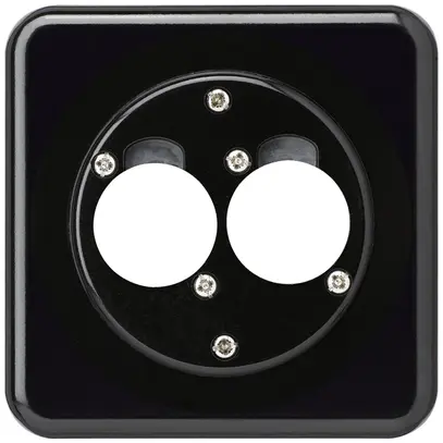 Kit di montaggio INC per 2 XLR basico nero 