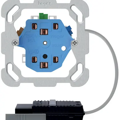 Presa INS 2×tipo 13/23 Hager, L3, adattatore cavo tondo 