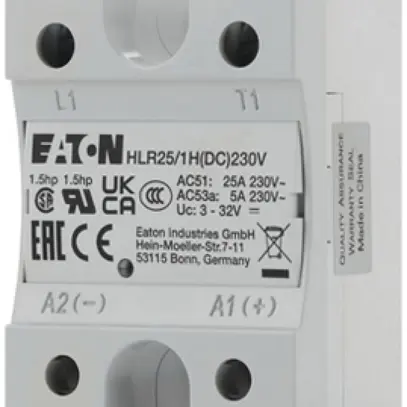 Relè a semiconduttore Eaton HLR25/1H(DC)230V, 3…32VDC 25A/24…240VAC 