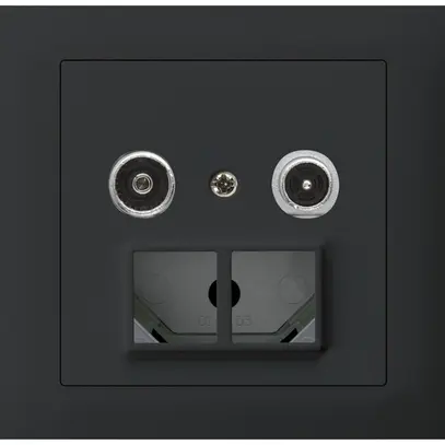 Prise multimédia INC kallysto R-TV avec boîte INC G3 montage T 23dB 2GHz noir 