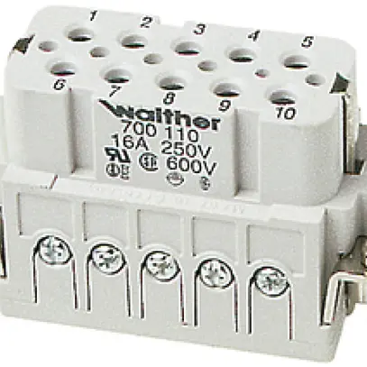 Interno di presa femmina A10 0.5…2.5mm² 20…16AWG con protezione di filo 