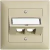 UP-Montageset S-One EDIZIOdue FMI für 2×RJ45 schräg, vanille 