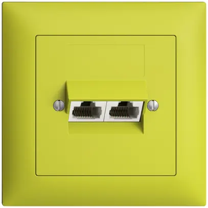 Presa INC 2×RJ45/u 8P sep. EDIZIOdue lemon ITplus 