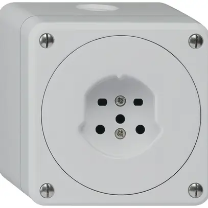 Presa AP robusto tipo 15 grigio senza copercchio 